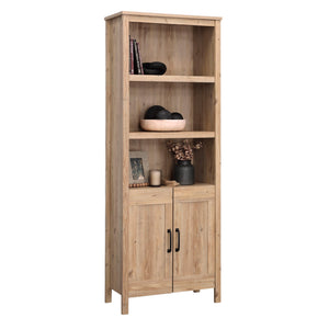 English Elm Bookcase With Doors – Elegant Brown Finish, Adjustable Shelves, Ideal For Modern & Rustic Spaces B356P402661
