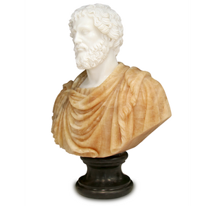 Thanos Marble Bust Sculpture - Exquisite Handcrafted Italian Artistry for Timeless Home Decor