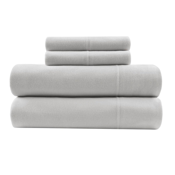 English Elm Cotton Blend Jersey Knit All-Season Sheet Set King - Soft, Breathable Comfort For Year-Round Use B035P294164