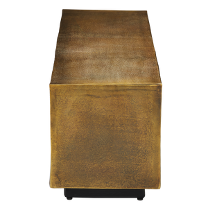 Jahnu Bench - Modern Antique Brass Cast Aluminum Bench with Unique Texture for Stylish Interiors