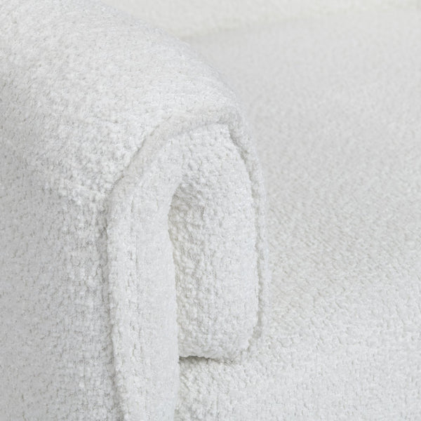 Crestview Collection Upholstered Swivel Accent Chair - Chic White Fabric With Plush Cushion & Sturdy Black Iron Base White Metal Cvfzr6169