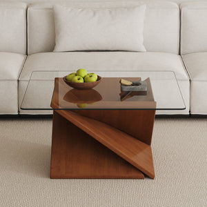 English Elm Only Square Tempered Glass Table Top Heat Resistant Clear Surface for Dining W1151P209992