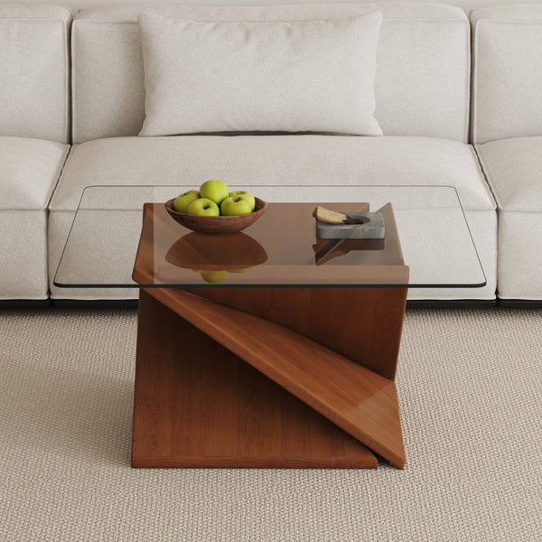 English Elm Only Square Tempered Glass Table Top Heat Resistant Clear Surface for Dining W1151P209992