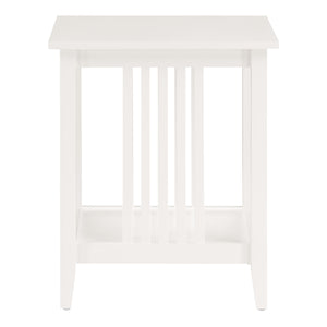 OSP Home Furnishings Sierra Side Table White Finish