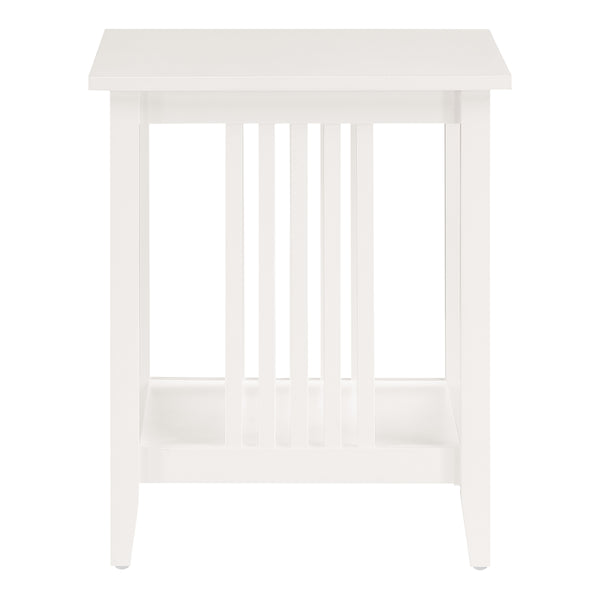 OSP Home Furnishings Sierra Side Table White Finish