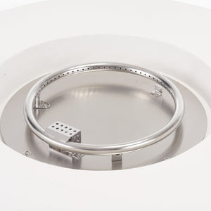 English Elm 31" Round Mgo Concrete Propane Fire Pit 40000 Btu Outdoor Patio Entertaining N772P390486W