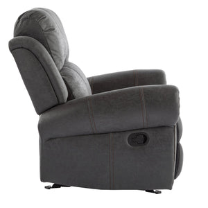 English Elm Christopher Knight Home® - 40.75" Wide Suede Manual Glider Recliner Chair with Rolled Arms, Microfiber Comfort & Infinite Positions Slate N763P264499E