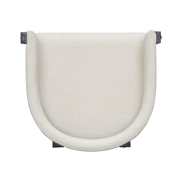 English Elm Christopher Knight Home® - COUNTER Mid-Century Modern 2-Piece Upholstered Barrel Back Stools with Rubberwood Frame and Foam Padding Beige+Black N771P243848B