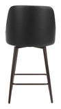 Keppel Swivel Counter Stool Black & Bronze 109973 Zuo Modern