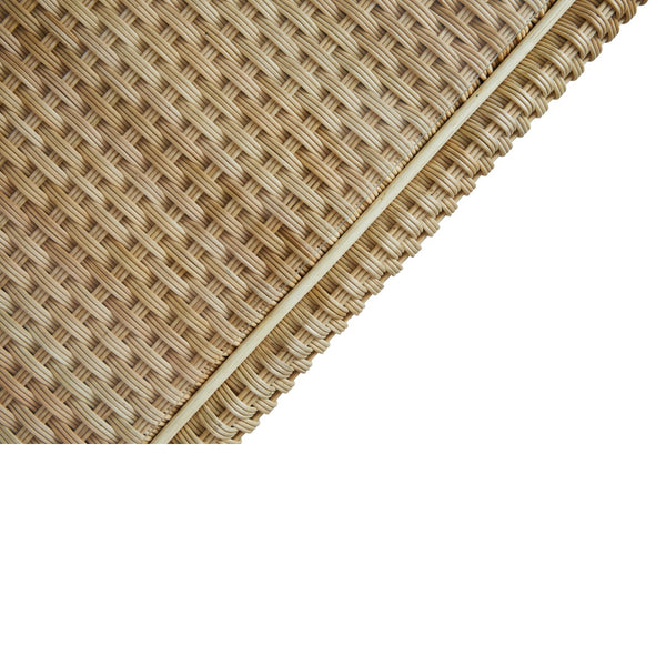 Chelsea House Hope Town Console With Hand‑Woven Rattan & Tempered Glass Top — Coastal Chic Entryway Sideboard, 62" 87005814