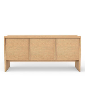 Origins Flo Collection Sideboard/Buffet - Elegant Mahogany Frame With Adjustable Shelves For Dining Storage Natural Mahogany Solids & Oak Veneer 8700nat-64