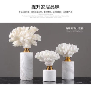 Lilys Artificial Coral White With Marble Stand Large 8701-L