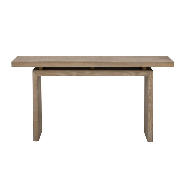 English Elm U_Style Modern Ash Veneer Console Table - Stylish Entryway, Hallway, And Living Room Furniture Solution N711P241324O-GIGA