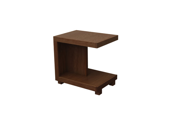 English Elm Laurel Laurel Canyon 18 inch chairside table—Oak solids & veneers, fully assembled, rustic-modern charm Brown B108P292274