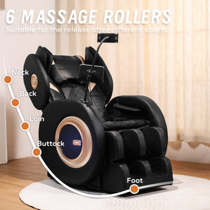 English Elm Massage Chair Recliner With Zero Gravity & Full Body Air Pressure For Ultimate Relaxation Experience W1875P300900