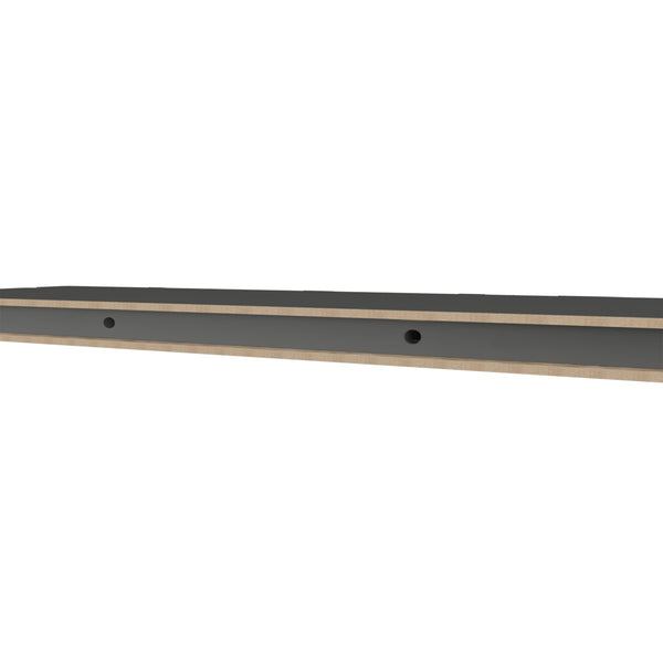 English Elm Iva recessed floating shelf set of 2 in matt grey melamine — 31.5" wide, sleek space-saving display solution Matte Gray 31.89 L x 10.63 W x 3.54 H B128P237183