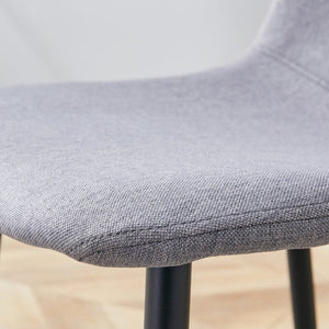 English Elm Table & Chair Set - Modern Multifunctional Lifting Design With Walnut Finish & 4 Gray Linen Chairs W1151S03777-GIGA