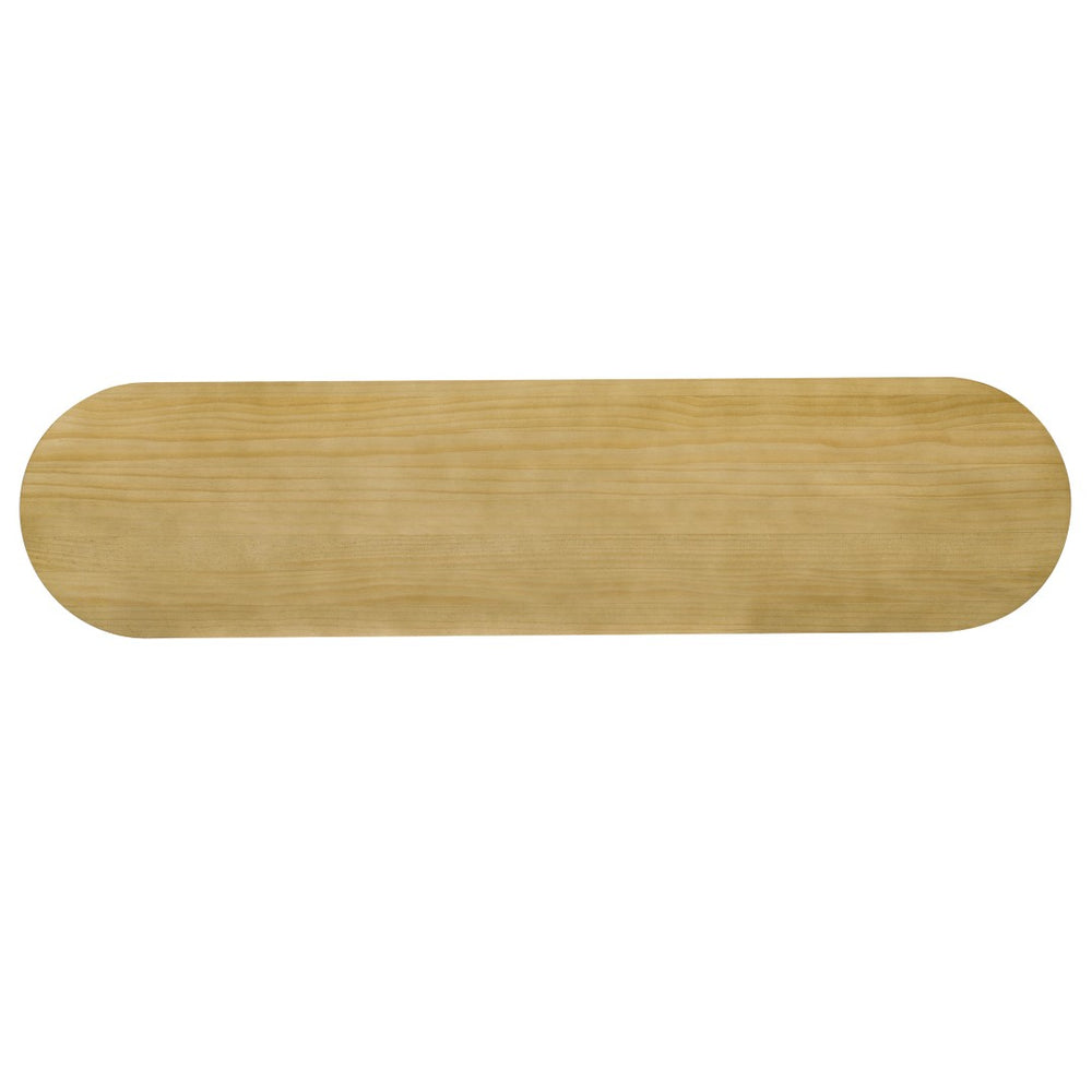 English Elm U_Style 58.2" Console Table With Drawers, Arched Legs & Stripe Design For Stylish Entryway Storage N711P289125O-GIGA