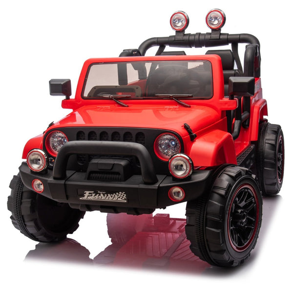 English Elm 24v Kids Electric Ride on Car with Parental Remote Rear Suspension and Bluetooth Audio Red W1578P228745