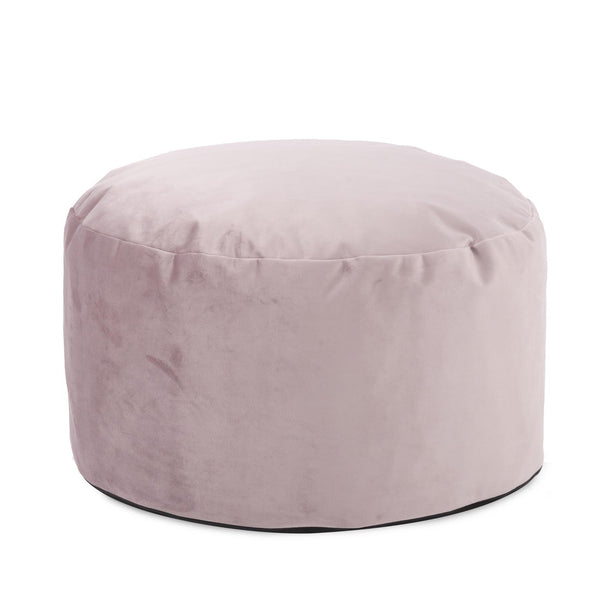 Howard Elliott Foot Pouf Luxurious Faux Fur Ottoman – Stylish Multi-functional Seating And Footrest For Any Room Pink 100% Polyester 871-1018-howard-elliott