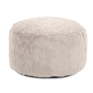 Howard Elliott Foot Pouf Luxurious Faux Fur Ottoman – Stylish Multi-functional Seating And Footrest For Any Room Brown 100% Polyester 871-1092-howard-elliott