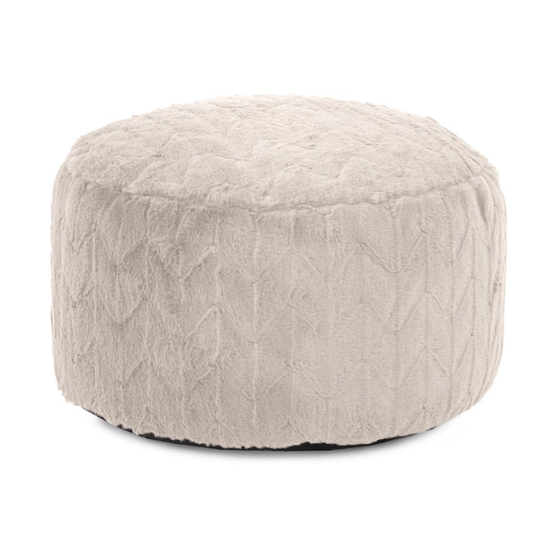 Howard Elliott Foot Pouf Luxurious Faux Fur Ottoman – Stylish Multi-functional Seating And Footrest For Any Room Brown 100% Polyester 871-1092-howard-elliott