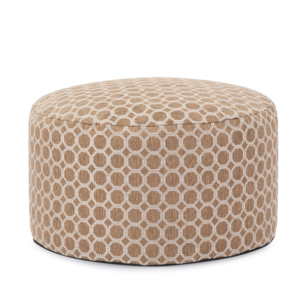 Howard Elliott Foot Pouf Luxurious Faux Fur Ottoman – Stylish Multi-functional Seating And Footrest For Any Room Gold 100% Polyester 871-1139-howard-elliott