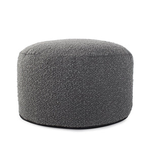 Howard Elliott Foot Pouf Luxurious Faux Fur Ottoman – Stylish Multi-functional Seating And Footrest For Any Room Gray 100% Polyester 871-1264-howard-elliott