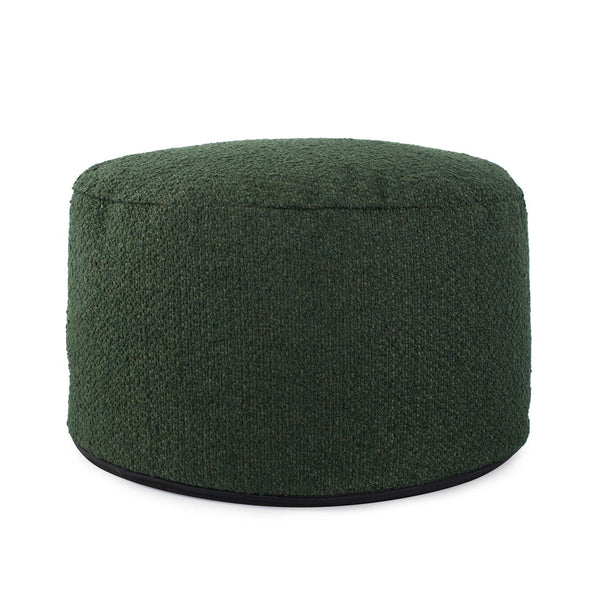 Howard Elliott Foot Pouf Luxurious Faux Fur Ottoman – Stylish Multi-functional Seating And Footrest For Any Room Green 100% Polyester 871-1265-howard-elliott