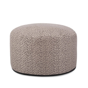 Howard Elliott Round Foot Pouf - Bold Leopard Print Design In Dynamic Colors For Modern And Stylish Interiors Brown 100% Polyester 871-1284-howard-elliott