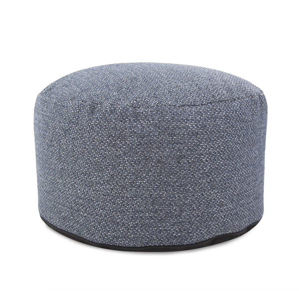 Howard Elliott Round Foot Pouf - Bold Leopard Print Design In Dynamic Colors For Modern And Stylish Interiors Blue 100% Polyester 871-1287-howard-elliott