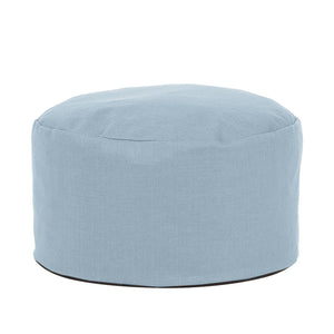Howard Elliott Foot Pouf Luxurious Faux Fur Ottoman – Stylish Multi-functional Seating And Footrest For Any Room Blue 100% Polyester 871-200-howard-elliott