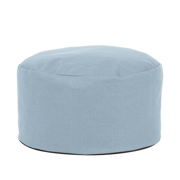 Howard Elliott Foot Pouf Luxurious Faux Fur Ottoman – Stylish Multi-functional Seating And Footrest For Any Room Blue 100% Polyester 871-200-howard-elliott