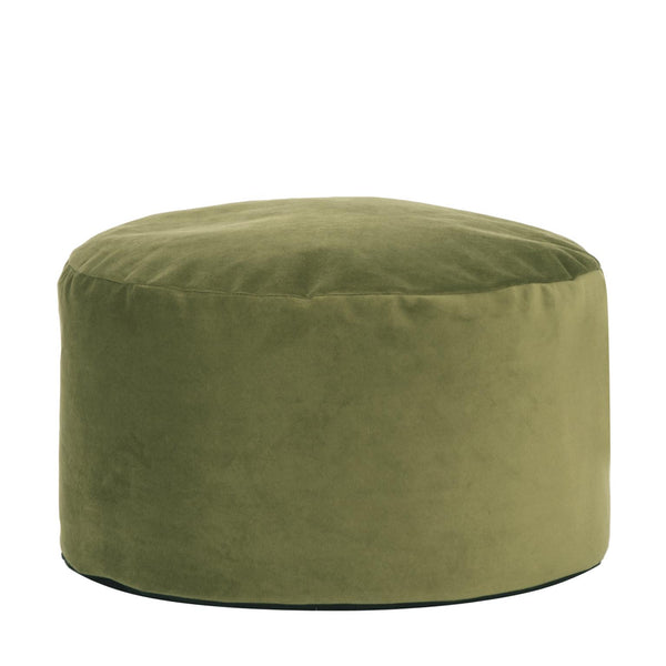 Howard Elliott Foot Pouf Luxurious Faux Fur Ottoman – Stylish Multi-functional Seating And Footrest For Any Room Green 100% Polyester 871-221-howard-elliott