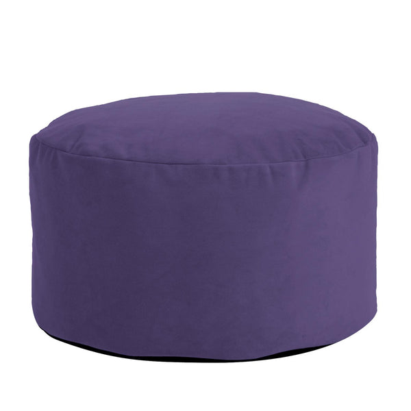 Howard Elliott Foot Pouf Luxurious Faux Fur Ottoman – Stylish Multi-functional Seating And Footrest For Any Room Purple 100% Polyester 871-223-howard-elliott