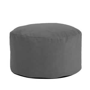 Howard Elliott Foot Pouf Luxurious Faux Fur Ottoman – Stylish Multi-functional Seating And Footrest For Any Room Gray 100% Polyester 871-225-howard-elliott