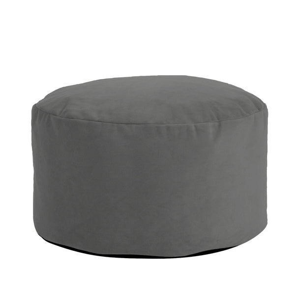 Howard Elliott Foot Pouf Luxurious Faux Fur Ottoman – Stylish Multi-functional Seating And Footrest For Any Room Gray 100% Polyester 871-225-howard-elliott