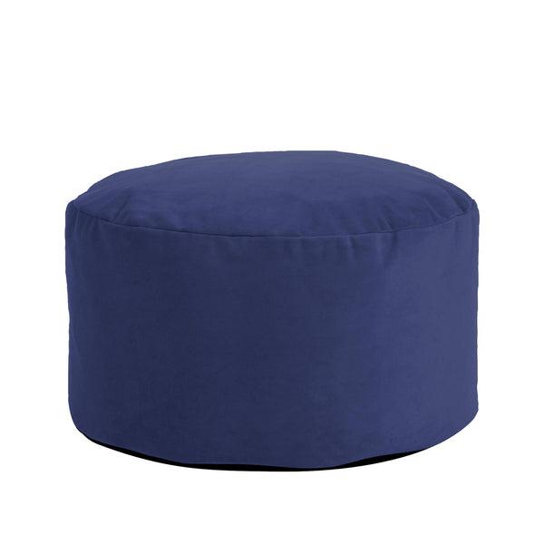 Howard Elliott Foot Pouf Luxurious Faux Fur Ottoman – Stylish Multi-functional Seating And Footrest For Any Room Blue 100% Polyester 871-972-howard-elliott