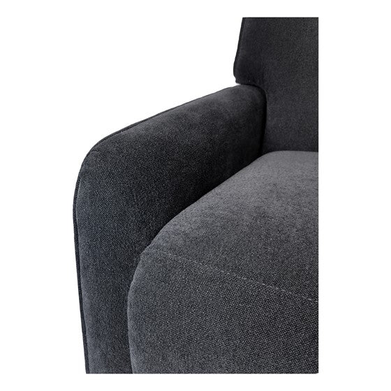 English Elm Recliner with Solid Wood & Plywood Frame, High-Resilience Foam Seating, 100% Polyester Upholstery, Compact 33"W x 37"D x 37"H B035P148249