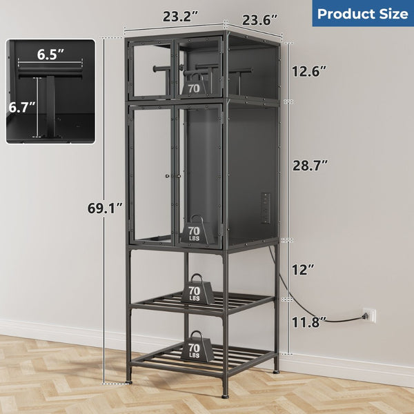 English Elm 3d Printer Cabinet with Filament Storage Rack Dust Proof Acrylic Doors Studio W3190P417762