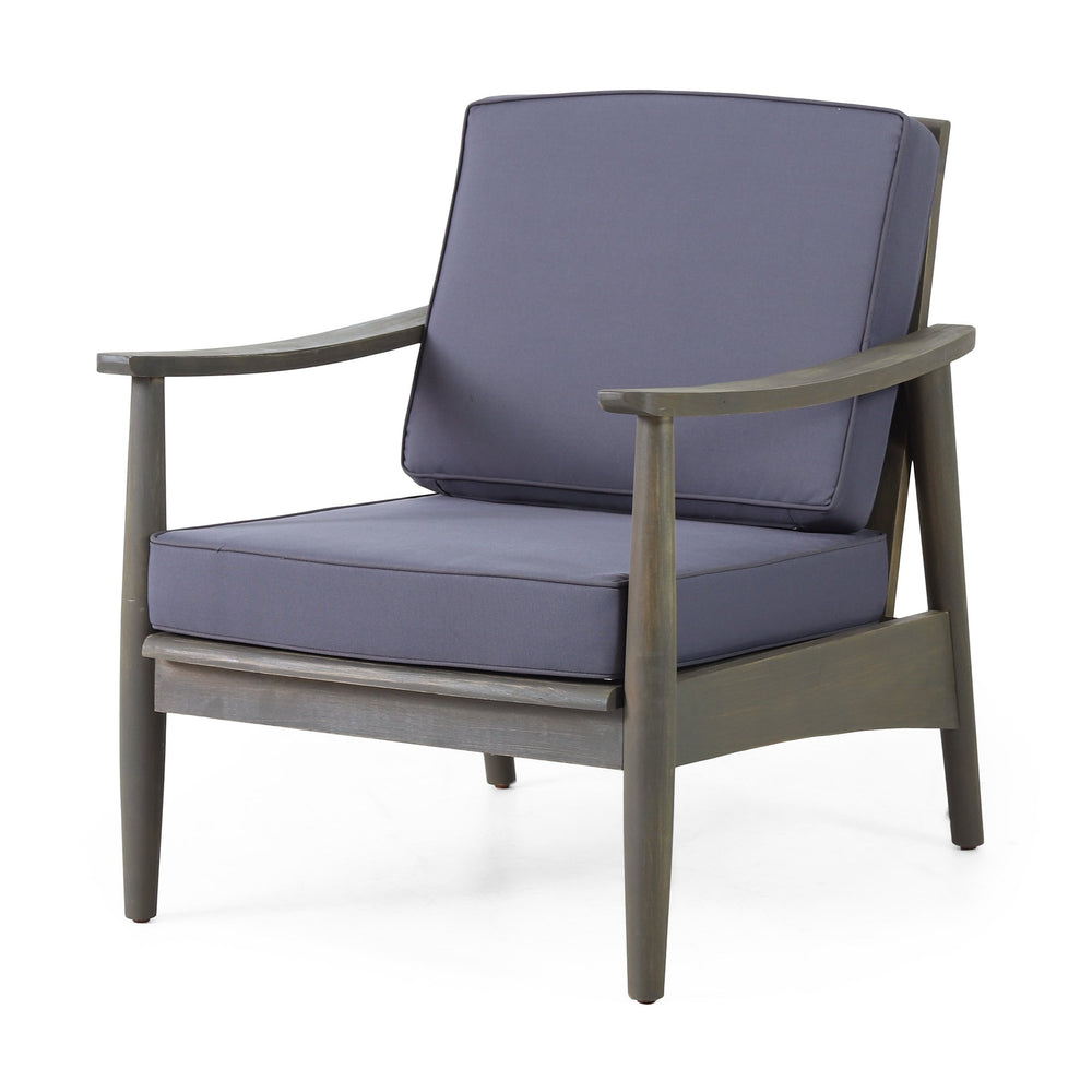 English Elm Christopher Knight Home® - Willowbrook Acacia Wood Outdoor Club Chair - Dark Grey, Weather-Resistant, Sturdy 400 lb Capacity 68624.00GDGRY