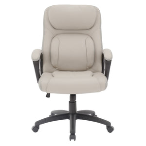 OSP Home Furnishings Faux Leather Executive Office Chair with Lumbar Support and Ergonomic Padded Seat FL13785-U42