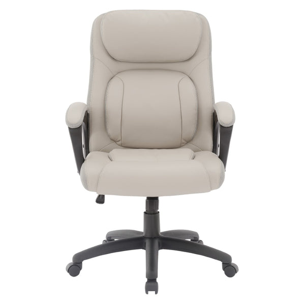 OSP Home Furnishings Faux Leather Executive Office Chair with Lumbar Support and Ergonomic Padded Seat FL13785-U42