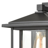 Solitude 1-Light Sconce in Matte Black with Clear Glass 87131/1 Elk Lighting