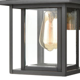 Solitude 1-Light Sconce in Matte Black with Clear Glass 87131/1 Elk Lighting