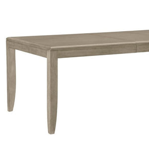 English Elm Modern Oak Veneer Extendable Dining Table Seats Eight Gray Finish Formal Room B011P271413