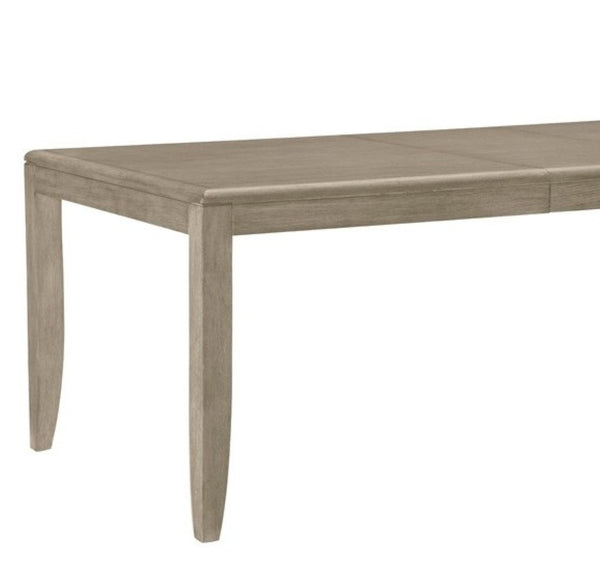 English Elm Modern Oak Veneer Extendable Dining Table Seats Eight Gray Finish Formal Room B011P271413