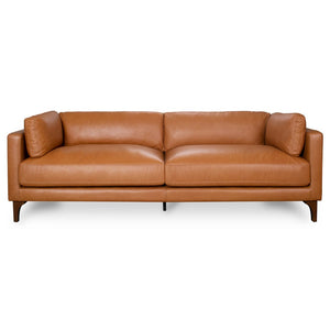 English Elm Uvalde Vegan Leather Sofa with Tapered Legs and Low Profile Mid-century Design B183P423282