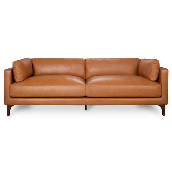 English Elm Uvalde Vegan Leather Sofa with Tapered Legs and Low Profile Mid-century Design B183P423282