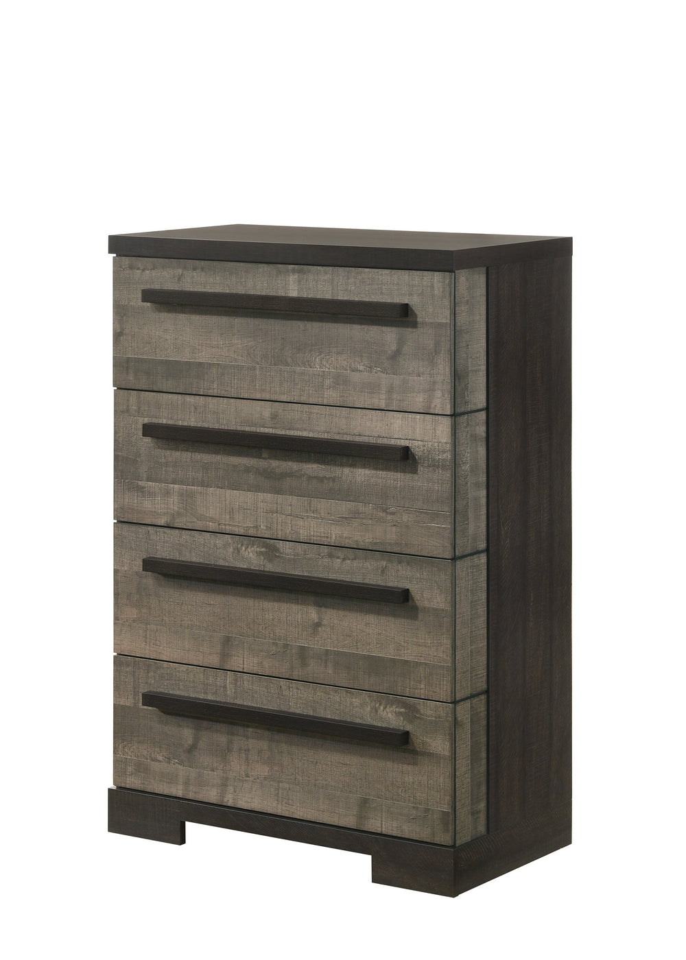 English Elm 1pc Modern 2-Drawer Nightstand Gray Wood Finish for Bedroom Storage, Compact Stylish Accent Piece Brown 35 L x 21 W x 51 H B011P210426